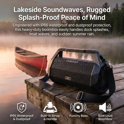 NSY Audio Portable Bluetooth Speaker, IP66 Waterproof/Dustproof