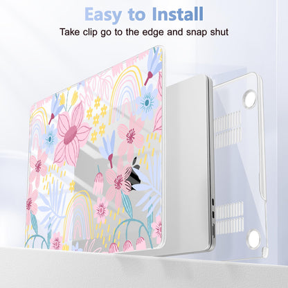 Lepeoac Case for 2026/2025/2024/2023 MacBook Air 15-inch Laptop Release M5 A3448 /M4 A3241 /M3 A3114 /M2 A2941, Stylish Protective Hard Shell Cover for MacBook Air 15.3 inch, Florals