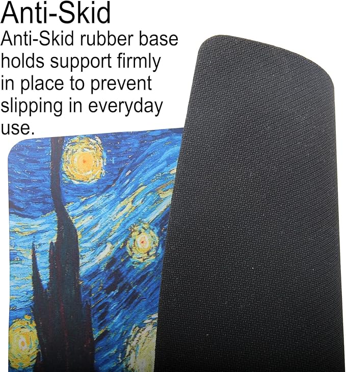 Mouse Pad, Gaming Mouse Pad, Non-Slip Rubber Base Mouse Mat with Designs for Laptop, Computer & Office, 9.5 x 7.9 x 0.12 inches (Starry Night)