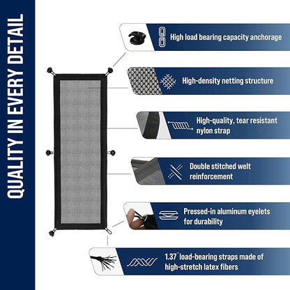 Cable Management net - Under Desk Wire Management - Flexible Under Desk Cable Management Tray Black