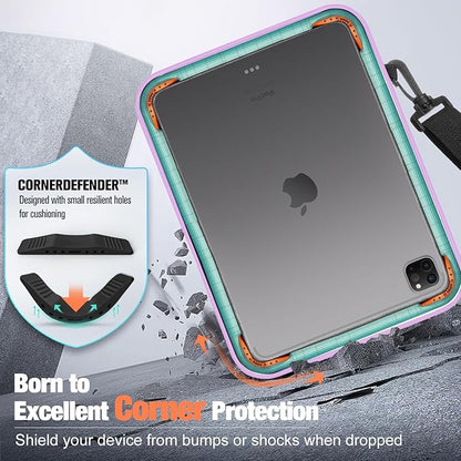 MoKo 9-11 Inch Tablet Sleeve Bag, Fits 11 inch iPad Air M3, iPad A16 2025, Pro 11 M4, 10/9/8/7th, Tab S8/S9 11, Multifunctional Bag with Shoulder and Headphone Port, Purple