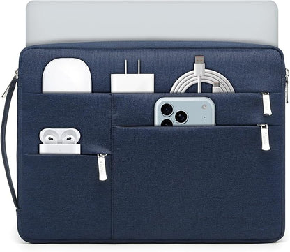 HYZUO 14-15 Inch Laptop Sleeve Bag for MacBook Air 15 M4 M3 M2, MacBook Pro 15, 15" Surface Laptop, XPS 14/15 Plus, Portable NoteBook Case for 14" HP Dell Lenovo ThinkPad Asus, Navy Blue