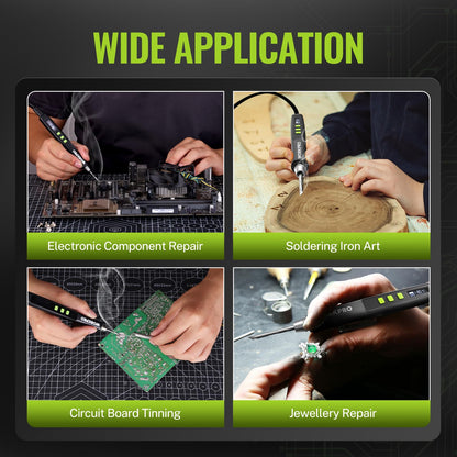 WORKPRO DC Soldering Iron Kit, Fast Heating Soldering Iron Pen with 3 Tips
