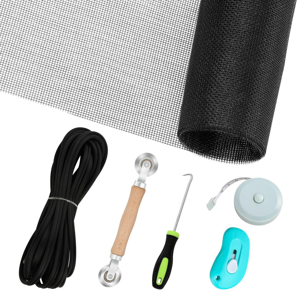Magnetic Screen Door - Self Sealing, Heavy Duty, Hands Free Mesh Partition Keeps Bugs Out Let Breeze in- Pet and Kid Friendly - Keep Open Feature (Black, Fit Door Size 32 x 80 Inch)
