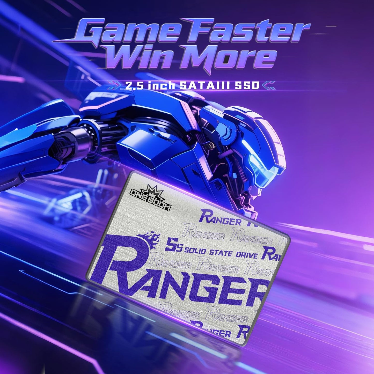 KingSpec OneBoom 512GB Internal SSD 2.5" SATA III – Up to 550MB/s Read, 3D NAND, Ideal for Old PC, Laptop & PS4 Upgrades