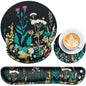 Mouse Pad with Wrist Rest Set, 3-in-1 Wrist Support Mouse Pad Set, Floral