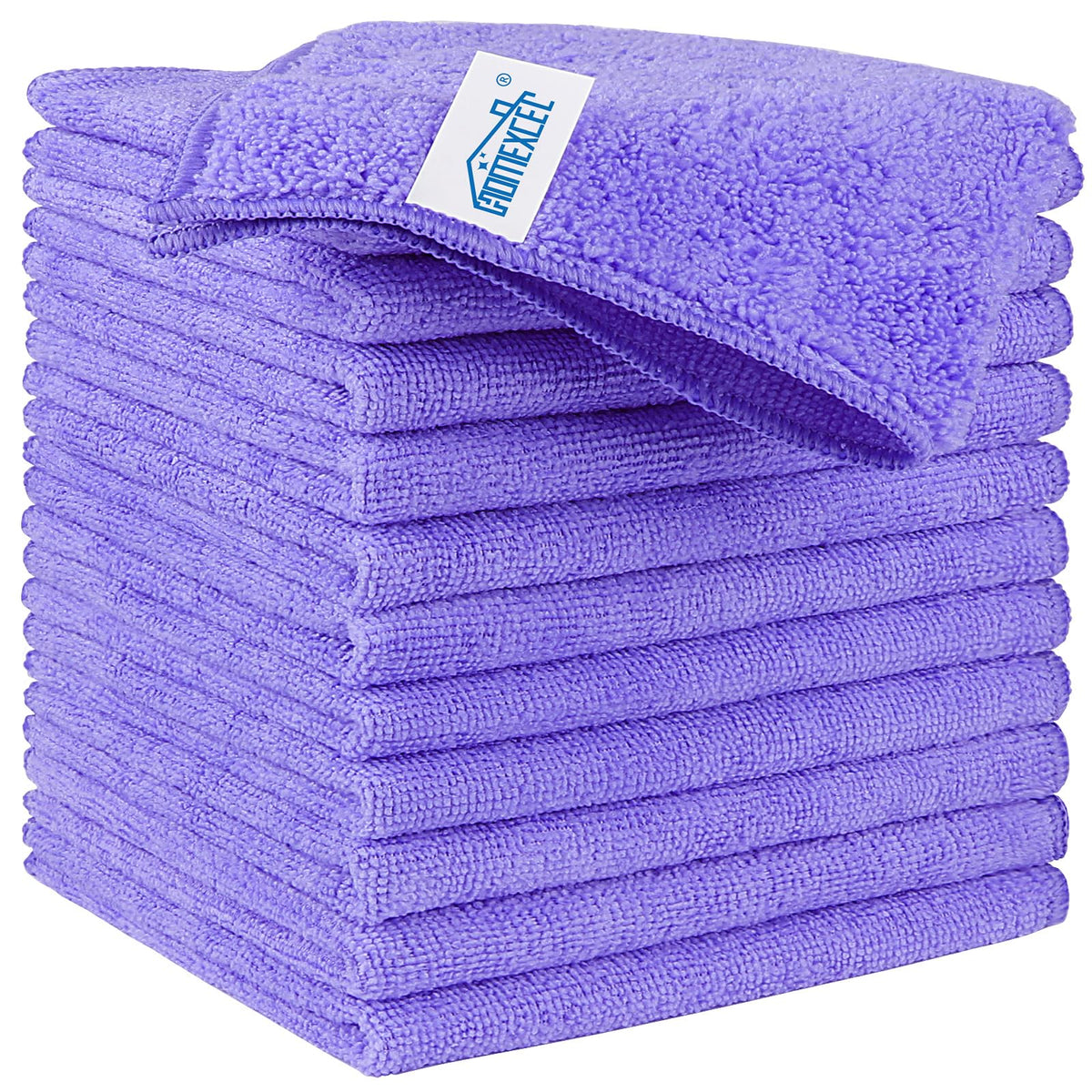 HOMEXCEL 100PK Microfiber Cleaning Cloth, Cleaning Rag for Home, 11.5x11.5