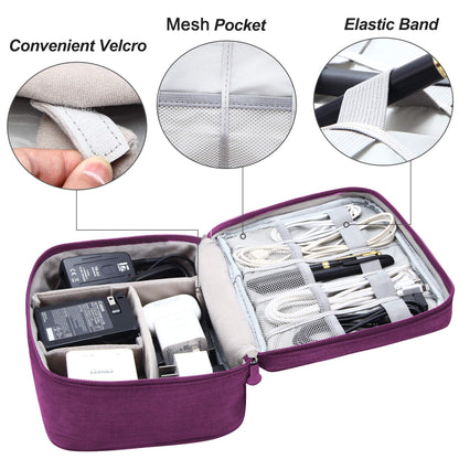 VOCUS Electronics Organizer Travel Cable Organizer Bag for Electronics Accessories, Portable Tech Carring Large Storage Case for Charger, Cord, Power Bank, Hardware