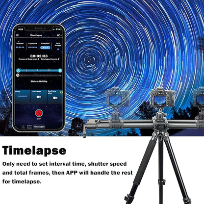 KONOVA G1 Motorized Camera Slider, Bluetooth App Controlled Motion Control Slider for DSLR & Mirrorless Cameras, Carbon Fiber Rail, Time Lapse, Stop Motion, Tracking & Panorama Shots (60cm (23.6"))