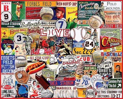 White Mountain Puzzles - I Love Baseball - 1000 Piece Jigsaw Puzzle
