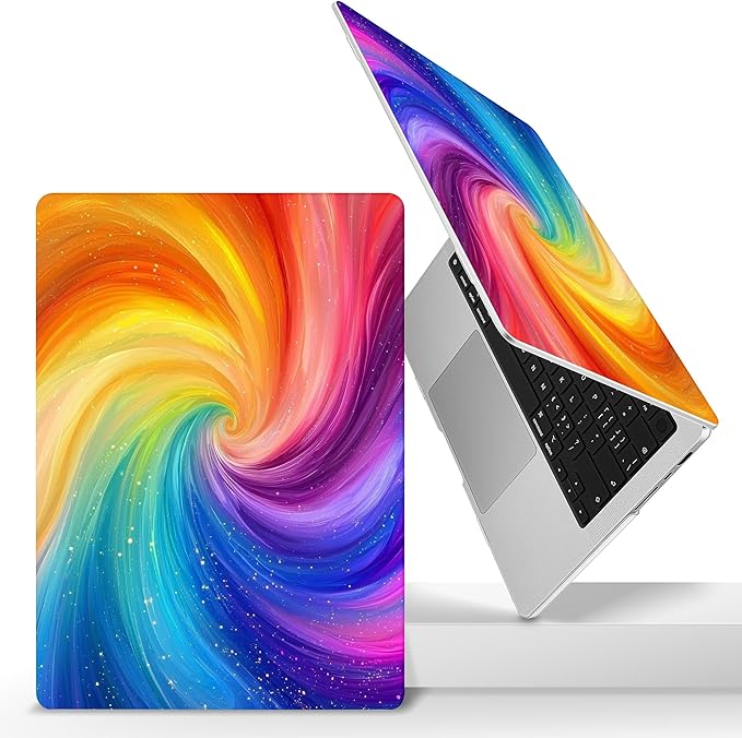Lepeoac Case for 2026-2021 MacBook Pro 16-inch M5, Swirling Rainbow