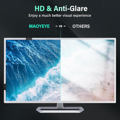 [2 Pack] Magnetic 24 Inch Computer Privacy Screen for 16:10 Aspect Ratio Widescreen Monitor, Hanging Eye Protection Anti Glare Blue Light Computer Monitor Privacy Filter, Removable 24in Protector Film