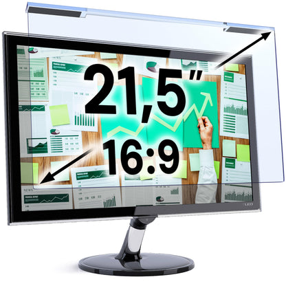 VINTEZ Blue Light Screen Protector for 21.5 Inch Computer Monitor and Laptop – Anti-UV Blue Light Blocking Film for Desktop PC, Eye Protection Filter, 19.3" x 11.3", 1 Pack