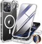 Miracase for iPhone 16 Case 6.1'', [Bubble Free] Full-Body Bumper Phone case with Built-in Full Glass Screen &Camera Control,No Gap,Compatible with MagSafe,Drop Proof 16 Cover