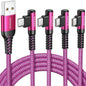 AINOPE USB C Cable [4-Pack, 3.1A] Type C Charger Fast Charging, Right Angle [10/6.6/3.3/3.3ft] USB A to USB C Cable Nylon Braided Compatible with Galaxy S22 S10 Plus S21 S20, Note 10, LG Google Pixel