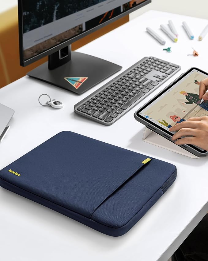 tomtoc 360 Protective Tablet Sleeve for iPad Pro 11-inch (M4/4th/3rd/2nd/1st Gen), iPad Air 11-inch (M3/M2) 2025 with Magic Keyboard/Smart Keyboard Folio, iPad (A16)11-in, Water-Resistant Tablet Case