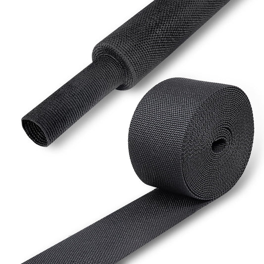 BuyUneed 2:1 Ratio Heat Shrinkable Braided Wiring Sleeving 3/4" ID-46ft
