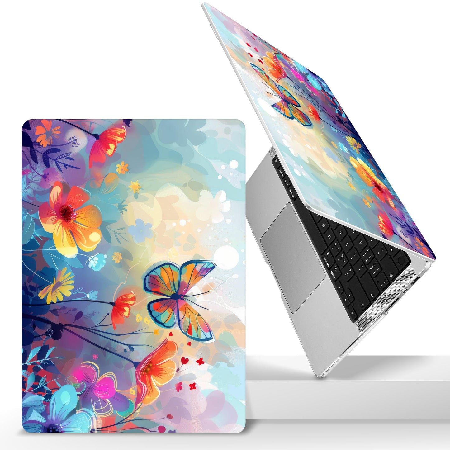 Lepeoac Case for 2026-2021 MacBook Pro 16-inch M5, Flowers & Butterflies