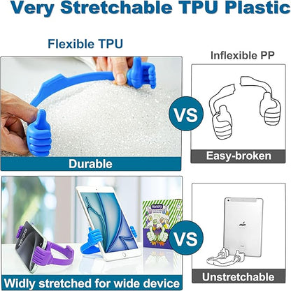 Honsky Thumbs up Cell Phone Stand,Stocking Stuffers Idea,Ok Stand Tablet Stand Cradle for Desk,Smartphone Cellphone Mobile Phone Tablets - Universal Adjustable Flexible - Light Yellow