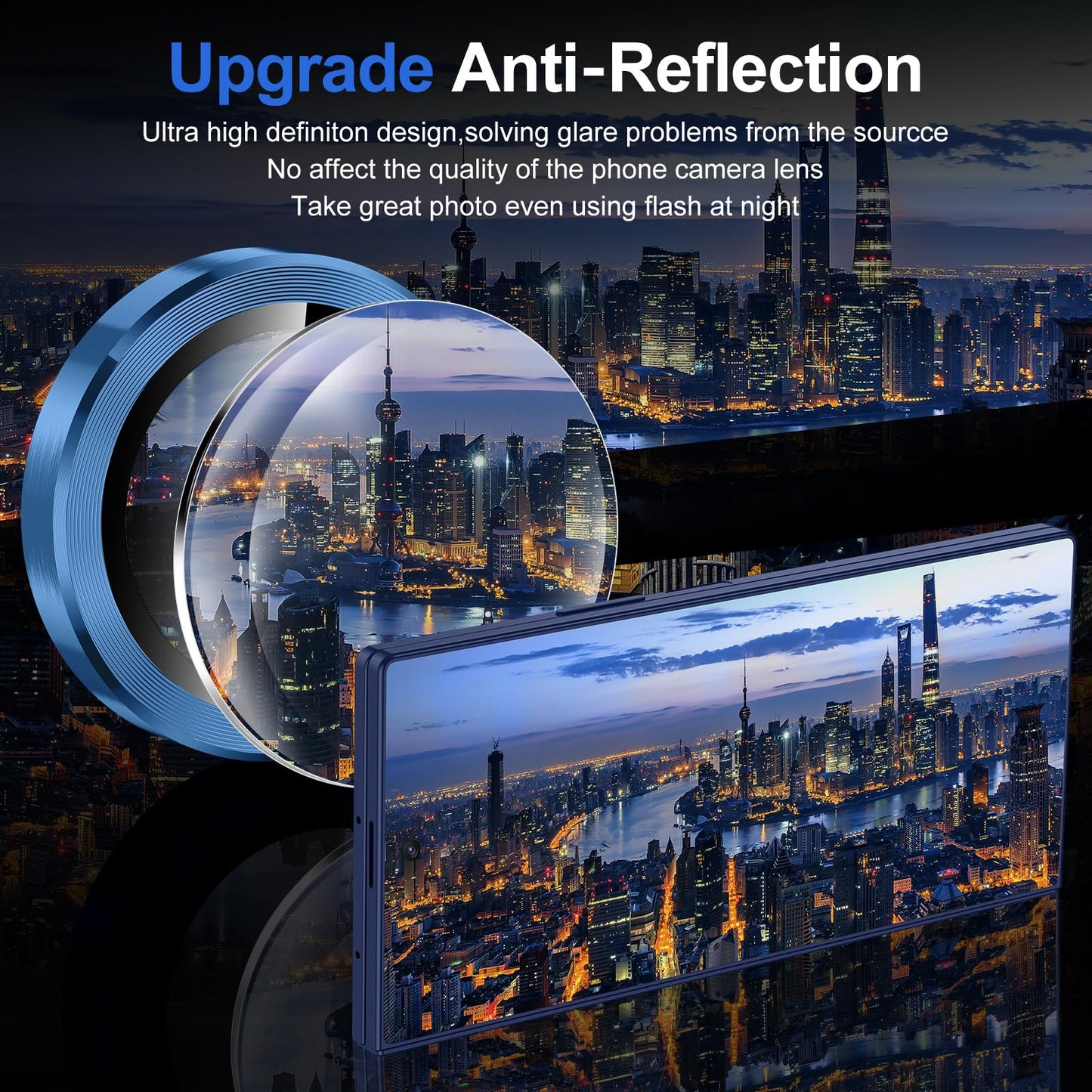 Avocase for Samsung Galaxy Z Fold 7 Camera Lens Protector, Individual Metal Ring Tempered Glass Lens Cover, [Strong Adsorption] Scratch Resistant Ultra-Thin HD Clear Lens Cover, 1 Set-Blue Shadow