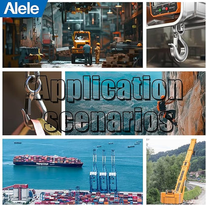 Alele 0.5T Crane Scale Grab Hooks,Slip Hooks,Stainless Steel Lifting Hook Rigging Accessory (Grab Hooks 500kg)