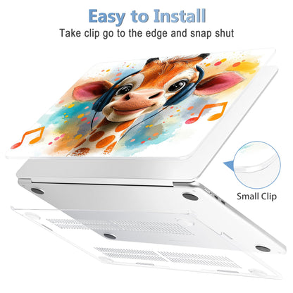 Mektron Case for 2026 MacBook Air 15 INCH M5 A3448 Compatible with M4 A3241 /M3 A3114 /M2 A2941 Printed Plastic Hard Shell Cover with 15.3" Liquid Retina Display Touch ID- Cute Giraffe