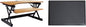 Rocelco 40" Large Height Adjustable Standing Desk Converter with Anti Fatigue Mat BUNDLE - Quick Sit Stand Up Computer Workstation Riser - Retractable Keyboard Tray - Black (R DADRT-40-MAFM)