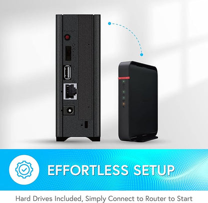 BUFFALO LinkStation 210 6TB 1-Bay NAS Network Attached Storage with HDD Hard Drives Included NAS Storage That Works as Home Cloud or Network Storage Device for Home