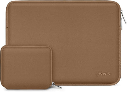 MOSISO Laptop Case 13.3 inch, 13-13.3 inch Laptop Sleeve Bag Compatible with MacBook Air/Pro 13 / Pro 14, HP Dell ASUS Lenovo Notebook, Neoprene Computer Sleeve Bag with Small Case, Mocha