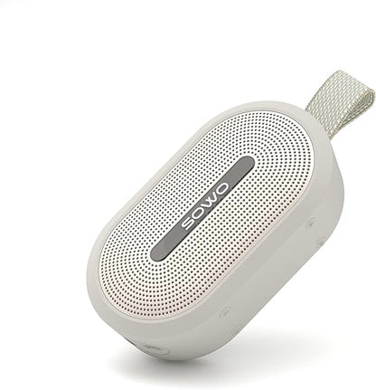 SOWO Wireless Portable Small Speaker, Ultra Magnetic Bluetooth Speaker for Golf Cart, Coverless IP67 Waterproof, 24 H Playtime, Pro Sound, Clip Hanging Design for Outdoor, Indoor - White