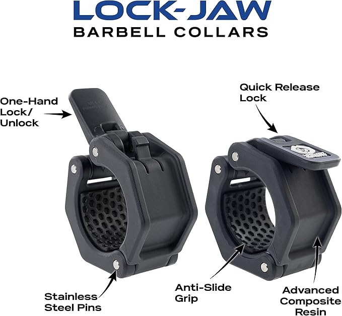 Lock-Jaw Sport Olympic Barbell Collar - Quick Release Barbell Clamp (Purple)