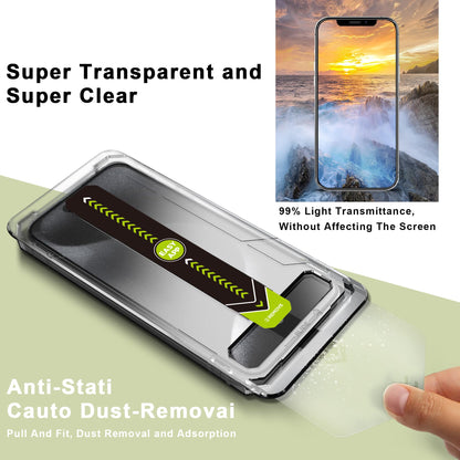 SY SHANGYAN 2 Pack Ultra HD Clear Screen Protector for iPhone 11 Pro Max/XS Max (6.5-Inch),9H Tempered Glass,Full Coverage,Anti-Fingerprint,Auto Dust Removal,Bubble-Free,Easy Installation