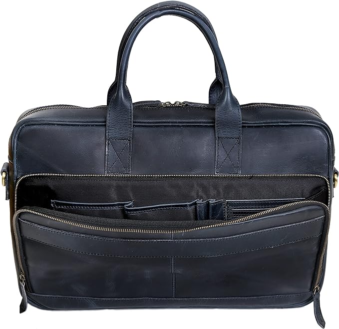 VC VINTAGE COUTURE Leather briefcase bag for men Leather Laptop Bags For Men and Women Travel Messenger Bag