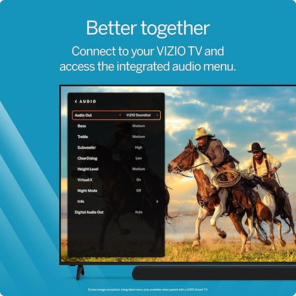 VIZIO 2.1 Soundbar, Wireless Subwoofer w/Dolby Atmos & DTS:X, Bluetooth Speaker, QuickFit™ Compatible – SV210M-08 (New, 2024 Model)