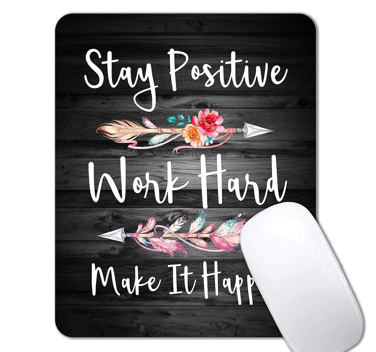 IMAYONDIA Cute Pink Mouse Pad, Floral Flowers Mouse Pad, Sakura Cherry Blossom Mousepad, Japanese Aesthetic Desk Decor, Anti Slip Rubber Base Mice pad for Computer Office Girl, 9.5 x 7.9 Inch