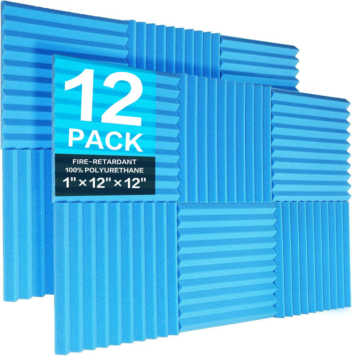 JBER 24 Pack Acoustic Panels Studio Foam Wedges Soundproof Padding