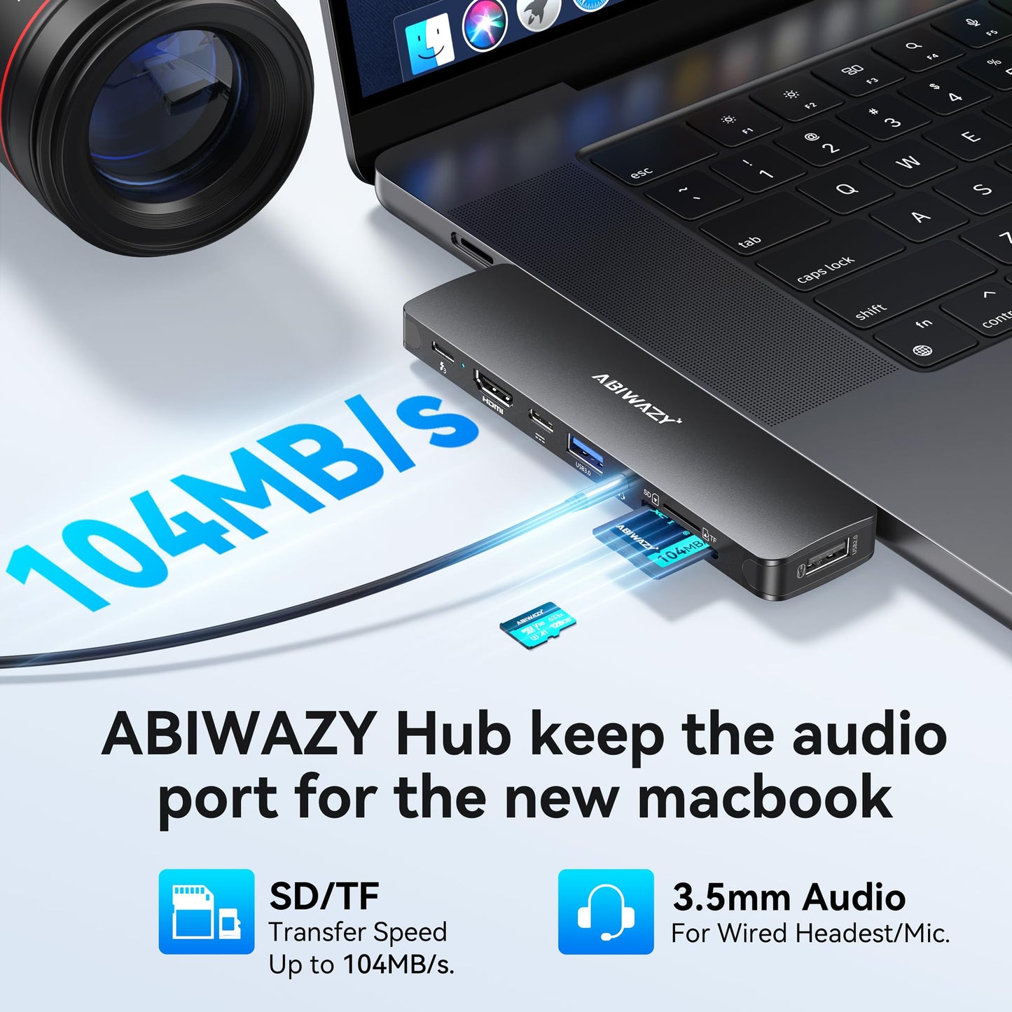 USB C Adapter HDMI USB Multiport Hub, 8 in 2 Accessories MacBook
