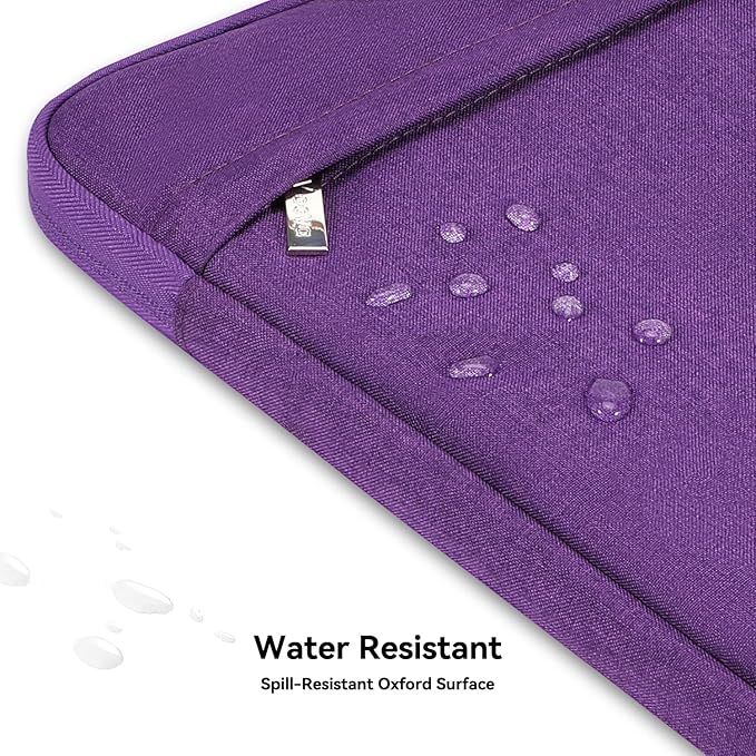 Voova Laptop Bag 15.6 Inch for Women, Waterproof Computer Sleeve Carrying Case with Shoulder Straps & Handle Compatible with Macbook Air 15, MacBook Pro 15/16, 15-16 Inch Hp Dell Lenovo Asus, Purple