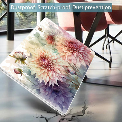 Mektron for 2026 MacBook Air 13-inch M5 Laptop Case A3449 with 13.6-inch Liquid Retina Display Fits 2025 A3240 M4 2024 A3113 M3 2023 A2681 M2 Printed Shell for MacBook Air 13.6", Watercolor Dahlias