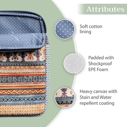Maison d'Hermine Laptop bag with front pocket Stain and water repellent Cotton canvas