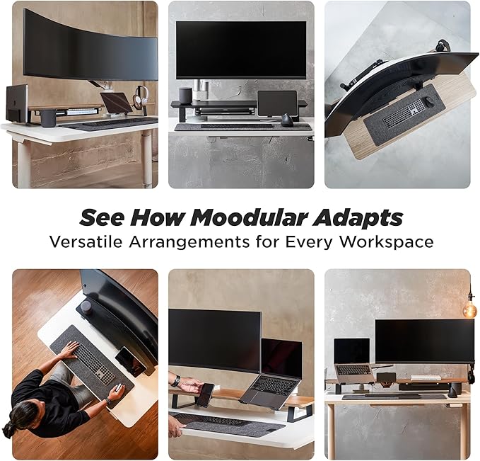 Moodular Add-ons Phone Stand for Magsafe (Charger Not Included) [Accessory Only - Requires Moodular Wooden Monitor Stand Slide Rails for Use] Black MSA-MS