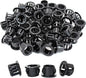 1/2"(13mm) Black Snap-in Knockout Insulating Bushing Grommets, Plastic Cable Hole Grommets for Wiring, Round Nylon Snap in Locking Electrical Wire Cord Hose & Tubing Bushings Grommets, 50pcs