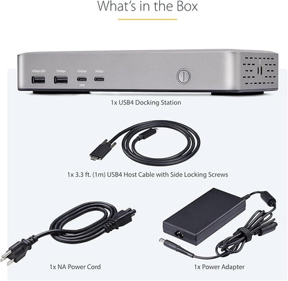StarTech.com USB-C Docking Station (10-in-1, USB4), Up to 100W Charging for Laptop, 40Gbps Data Transfer, 2.5Gb Ethernet, Single 8K, Dual 4K Display, 6X USB (Not MacOS Compatible)