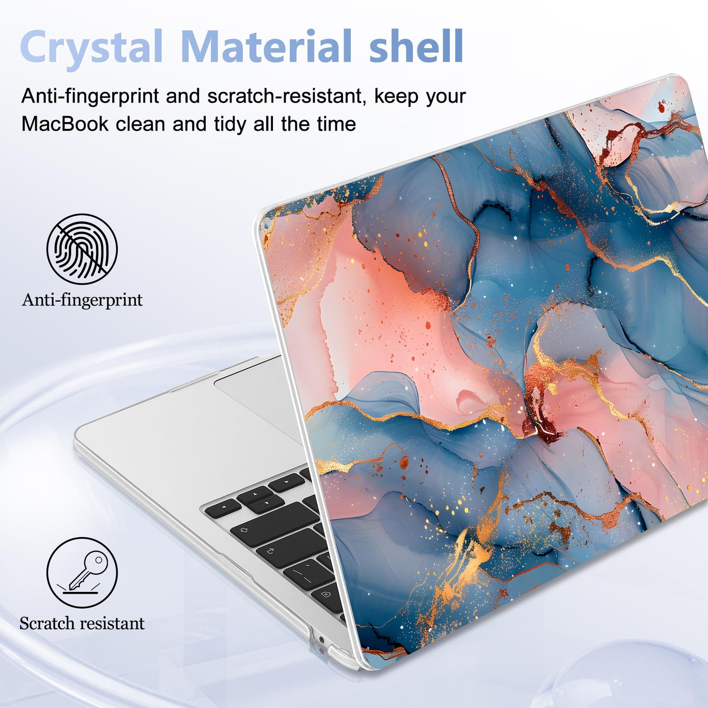 Lepeoac Case for 2026/2025/2024/2023 MacBook Air 15-inch Laptop Release M5 A3448 /M4 A3241 /M3 A3114 /M2 A2941, Stylish Protective Hard Shell Cover for MacBook Air 15.3 inch, Abstract Art P492