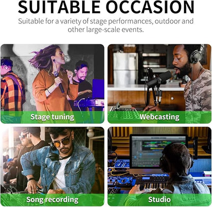 XTUGA 6 Channel Audio Mixer Sound Board Mixing Console, Audio Interface PC USB Bluetooth with 48V Phantom Digital Effect for DJ Live Recording Studio Karaoke(CT60)