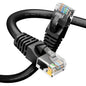 GEARit Cat6 Patch Cables 25 ft Black (1 Pack) - Cat6 Ethernet Cable 25 ft Black/Ethernet Cable, 10Gbps 24AWG Pure Copper, Snagless RJ45 for Router, Switch, PC, PS5, Server