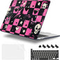 Case for MacBook Pro 13 inch with/Without Touch Bar (2016-2022, M2 A2338 M1 A2289 A2251 A2159 A1989 A1706 A1708), Hard Shell + Keyboard Cover + Dust Plug, Pop Punk Checkerboard