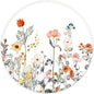 ITNRSIIET Round Mouse Pad with Stitched Edge Premium-Textured Waterproof Non-Slip Rubber Base Desktop Protection Mat Diameter 8.7 inches, Wildflowers