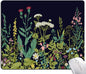 Floral Mouse Pad, Square Waterproof Non-Slip Rubber Base Mouse Pad for Office Laptop, 9.5"x7.9"x0.12" Inch (Weed Flower)