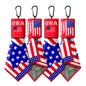 2 Sided Portable Glasses Cleaner, Patriotic Glasses Cloth Keychain,Reusable Microfiber Lens Eyeglasses Cleaning Cloth Pouch for Sunglasses Lens Camera Phone Screens
